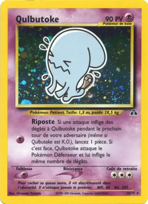 Carte Pokémon Qulbutoké 016/075, extension Neo Discovery