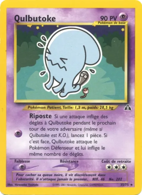 Carte Pokémon Qulbutoké 035/075, extension Neo Discovery
