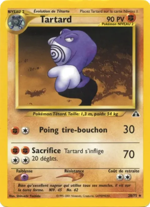 Carte Pokémon Tartard 028/075, extension Neo Discovery