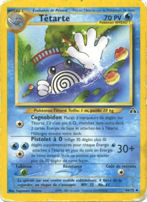 Carte Pokémon Têtarte 044/075, extension Neo Discovery