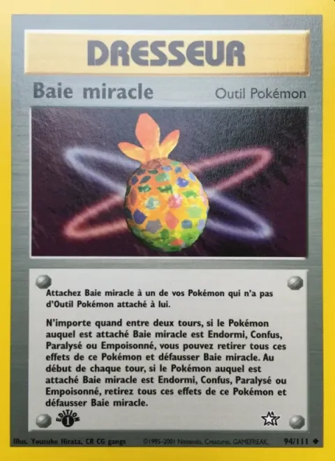 Carte Pokémon Baie miracle 094/111, extension Neo Genesis