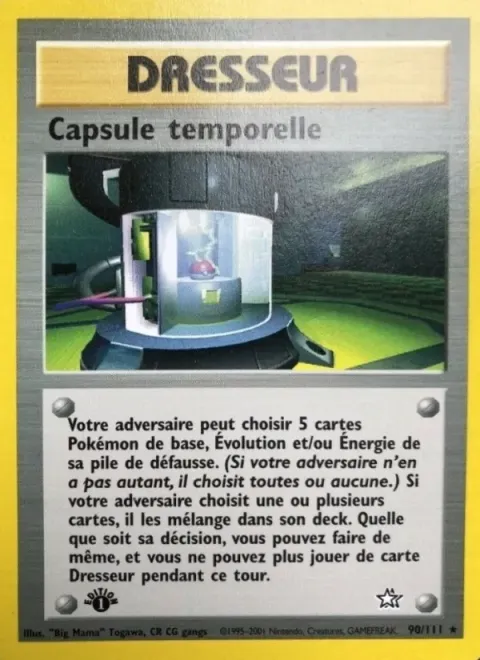 Carte Pokémon Capsule temporelle 090/111, extension Neo Genesis