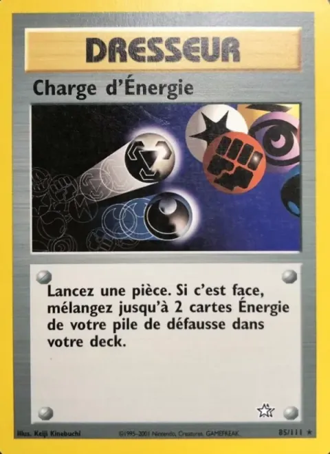 Carte Pokémon Charge d’Énergie 085/111, extension Neo Genesis