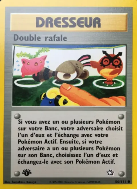 Carte Pokémon Double rafale 100/111, extension Neo Genesis
