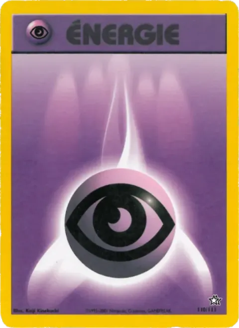 Carte Pokémon Énergie Psy 110/111, extension Neo Genesis