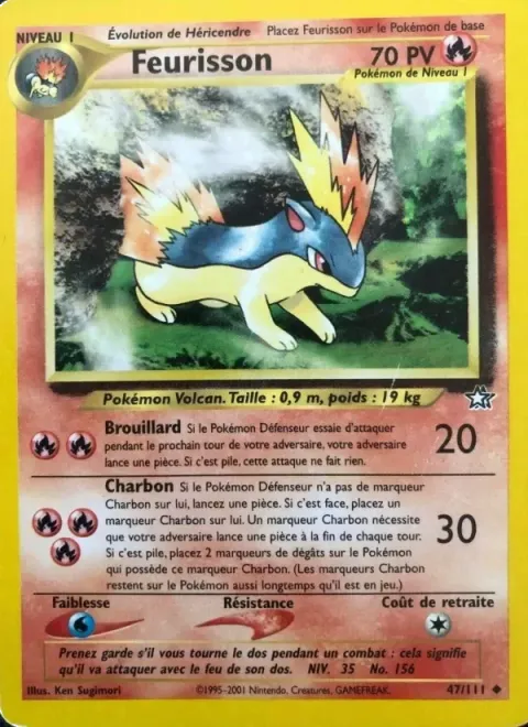 Carte Pokémon Feurisson 047/111, extension Neo Genesis