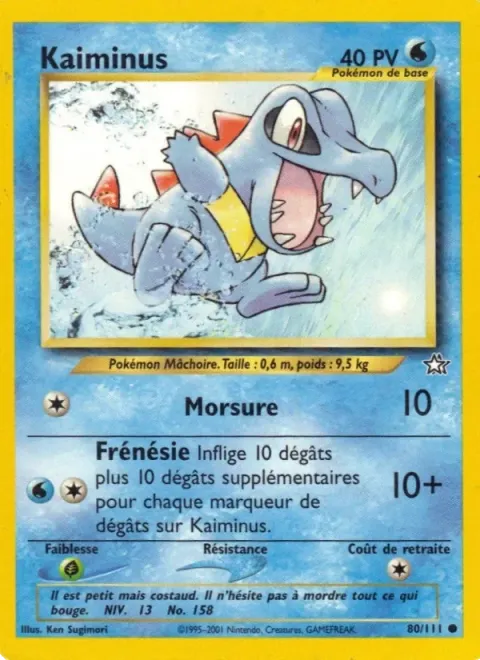 Carte Pokémon Kaiminus 080/111, extension Neo Genesis