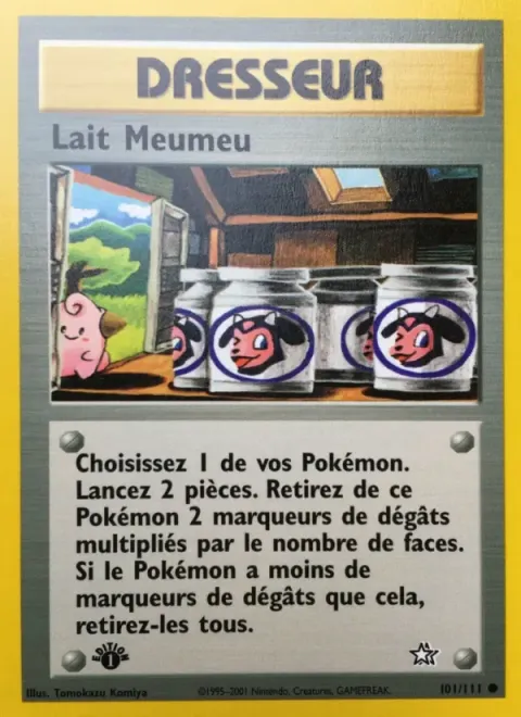 Carte Pokémon Lait Meumeu 101/111, extension Neo Genesis