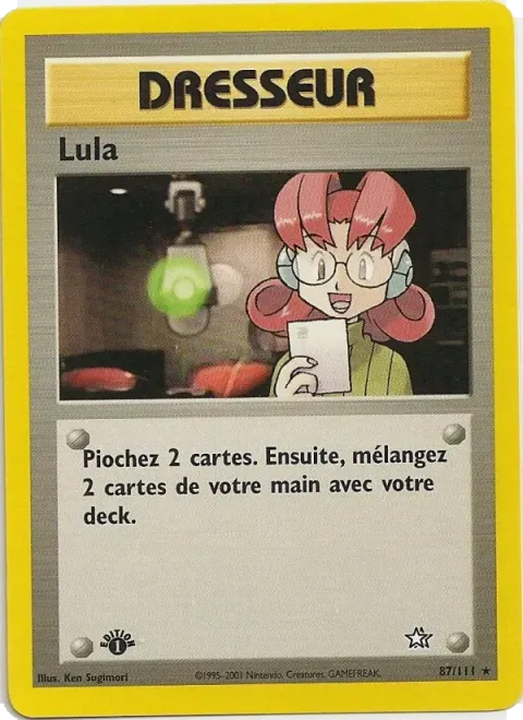 Carte Pokémon Lula 087/111, extension Neo Genesis