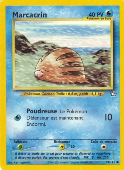 Carte Pokémon Marcacrin 079/111, extension Neo Genesis