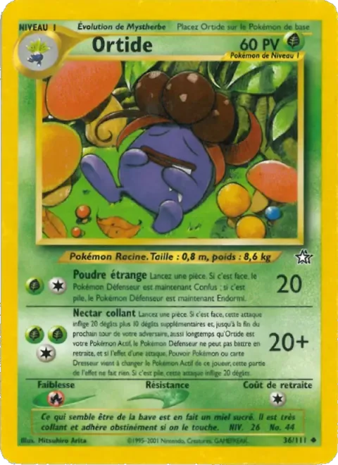 Carte Pokémon Ortide 036/111, extension Neo Genesis