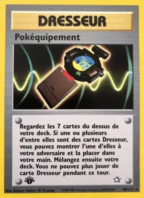 Carte Pokémon Pokéquipement 088/111, extension Neo Genesis
