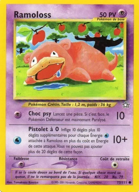 Carte Pokémon Ramoloss 073/111, extension Neo Genesis