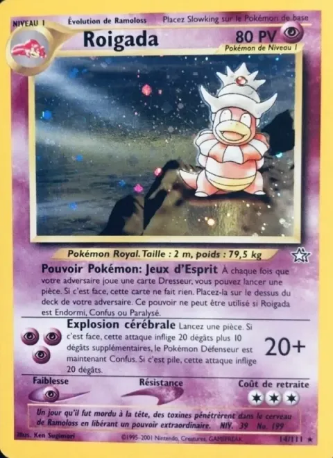Carte Pokémon Roigada 014/111, extension Neo Genesis