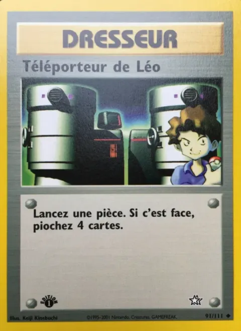 Carte Pokémon Téléporteur de Léo 091/111, extension Neo Genesis
