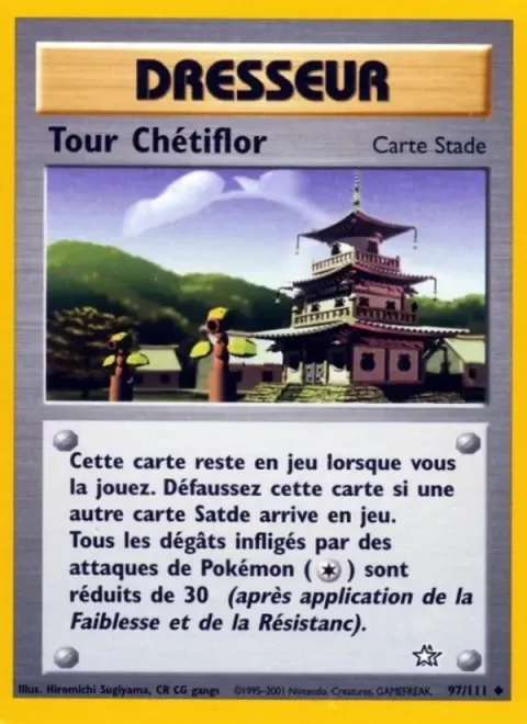 Carte Pokémon Tour Chétiflor 097/111, extension Neo Genesis