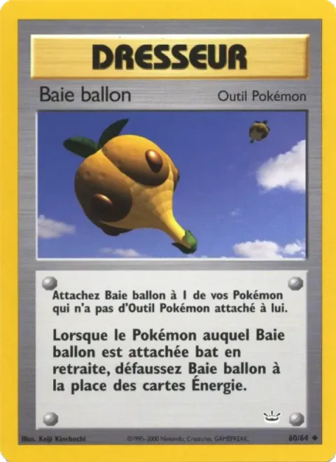 Carte Pokémon Baie ballon 060/064, extension Neo Revelation