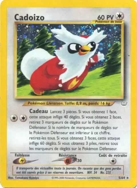 Carte Pokémon Cadoizo 005/064, extension Neo Revelation