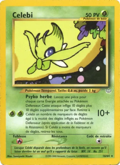 Carte Pokémon Celebi 016/064, extension Neo Revelation