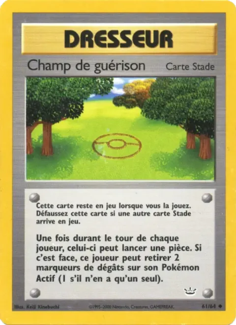 Carte Pokémon Champ de guérison 061/064, extension Neo Revelation