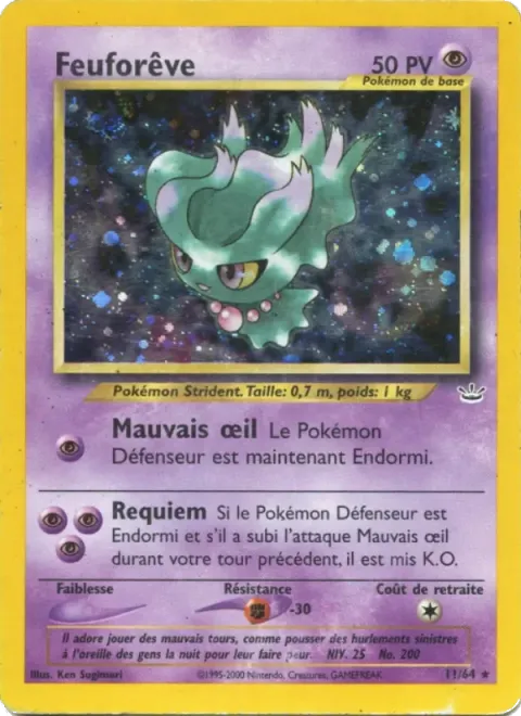 Carte Pokémon Feuforêve 011/064, extension Neo Revelation