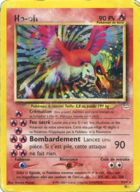 Carte Pokémon Ho-oh 007/064, extension Neo Revelation