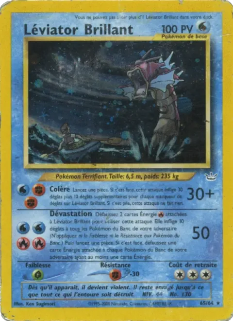 Carte Pokémon Léviator Brillant 065/064, extension Neo Revelation