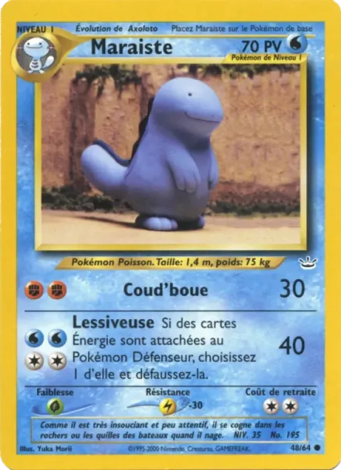 Carte Pokémon Maraiste 048/064, extension Neo Revelation