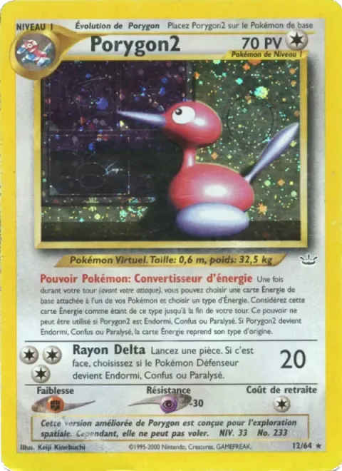 Carte Pokémon Porygon2 012/064, extension Neo Revelation