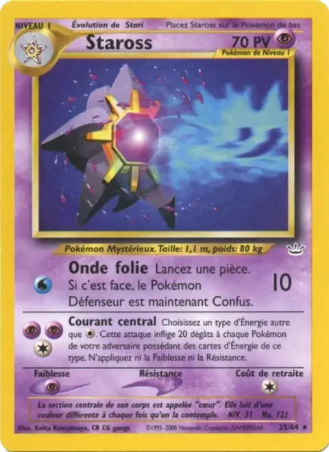 Carte Pokémon Staross 025/064, extension Neo Revelation