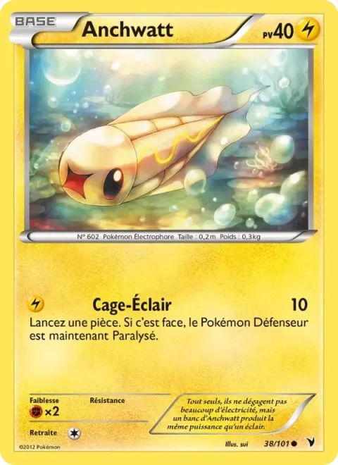 Carte Pokémon Anchwatt 038/101, extension Nobles Victoires