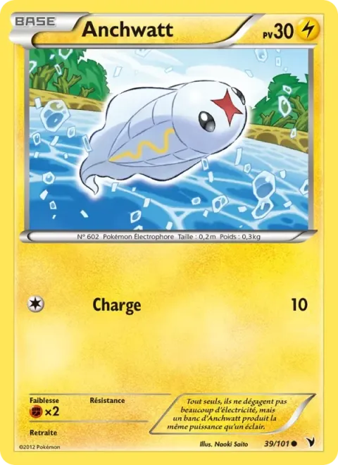 Carte Pokémon Anchwatt 039/101, extension Nobles Victoires