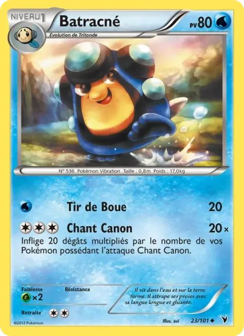 Carte Pokémon Batracné 023/101, extension Nobles Victoires