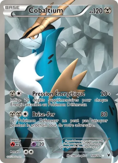 Carte Pokémon Cobaltium 100/101, extension Nobles Victoires