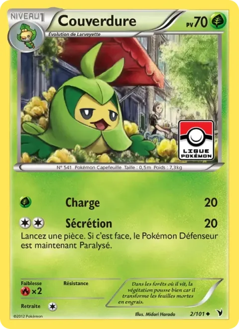 Carte Pokémon Couverdure 002/101, extension Nobles Victoires
