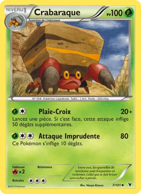 Carte Pokémon Crabaraque 007/101, extension Nobles Victoires