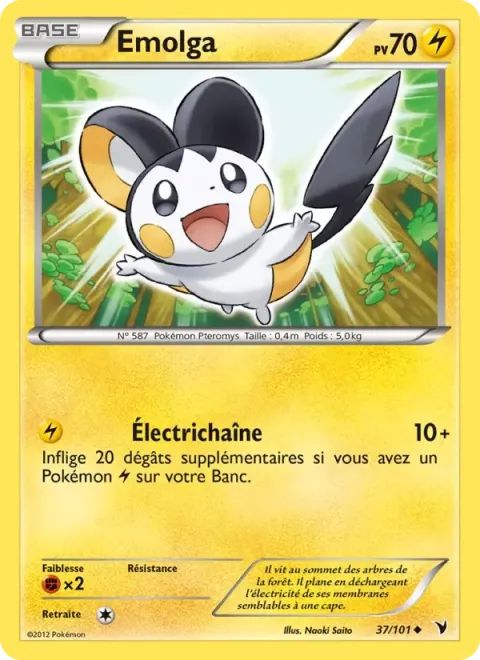 Carte Pokémon Emolga 037/101, extension Nobles Victoires