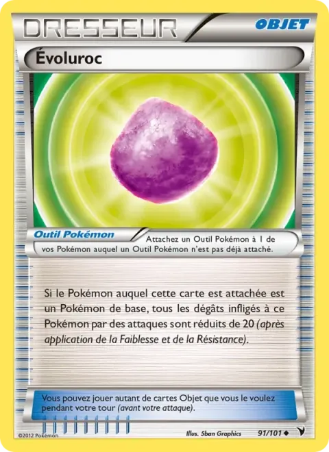 Carte Pokémon Évoluroc 091/101, extension Nobles Victoires
