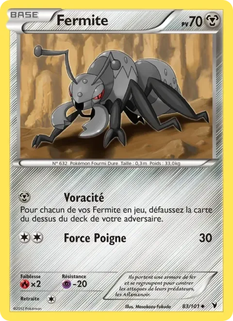 Carte Pokémon Fermite 083/101, extension Nobles Victoires