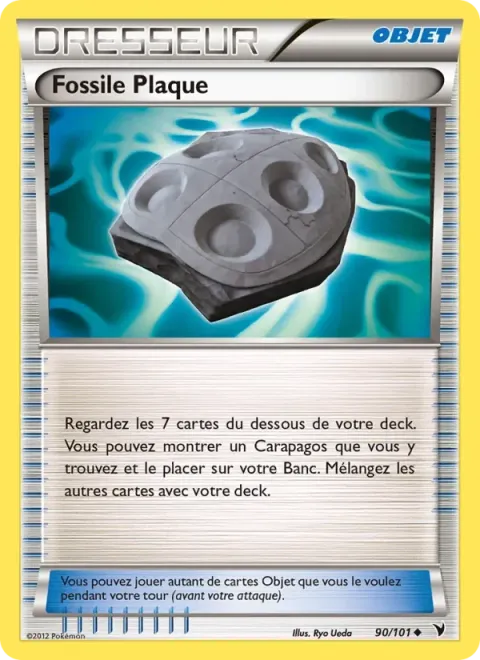 Carte Pokémon Fossile Plaque 090/101, extension Nobles Victoires