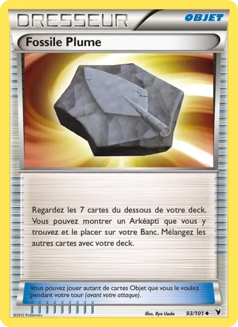 Carte Pokémon Fossile Plume 093/101, extension Nobles Victoires