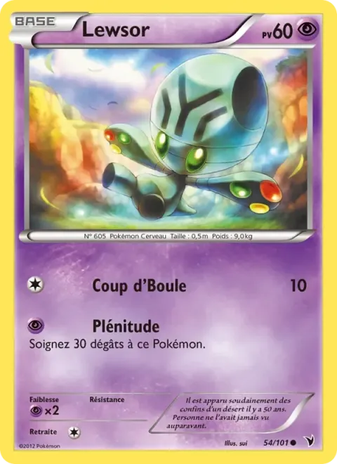 Carte Pokémon Lewsor 054/101, extension Nobles Victoires