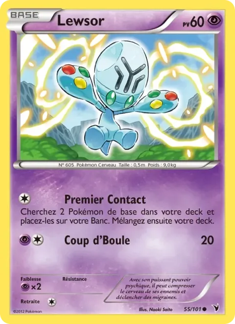 Carte Pokémon Lewsor 055/101, extension Nobles Victoires