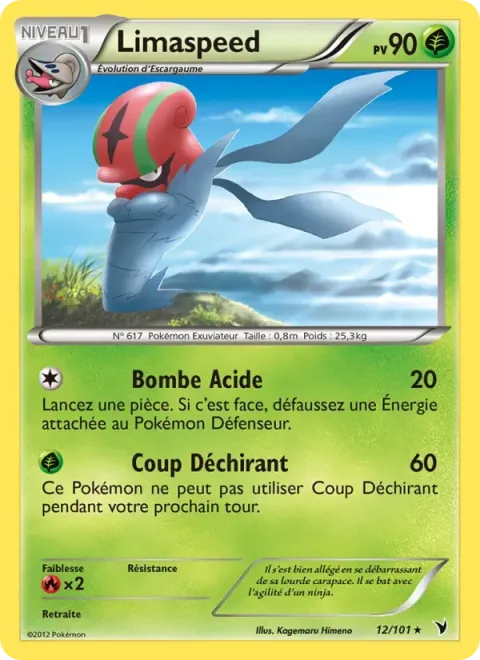 Carte Pokémon Limaspeed 012/101, extension Nobles Victoires
