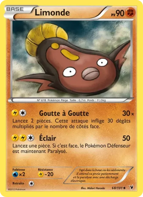Carte Pokémon Limonde 068/101, extension Nobles Victoires