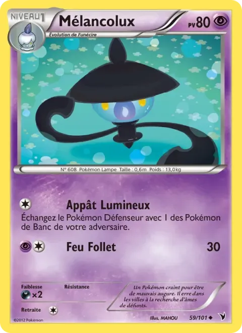 Carte Pokémon Mélancolux 059/101, extension Nobles Victoires