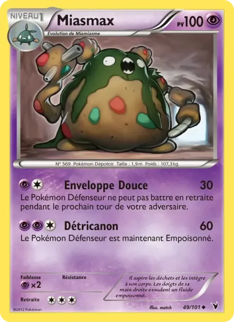 Carte Pokémon Miasmax 049/101, extension Nobles Victoires