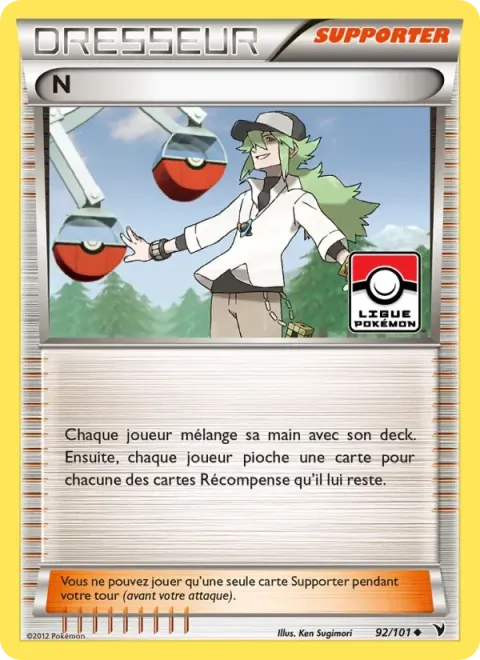 Carte Pokémon N 092/101, extension Nobles Victoires
