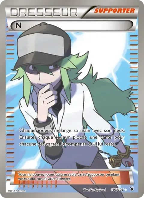 Carte Pokémon N 101/101, extension Nobles Victoires