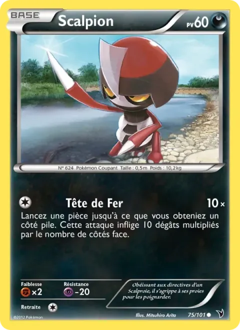 Carte Pokémon Scalpion 075/101, extension Nobles Victoires